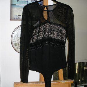 BEBE see through lace bodysuit